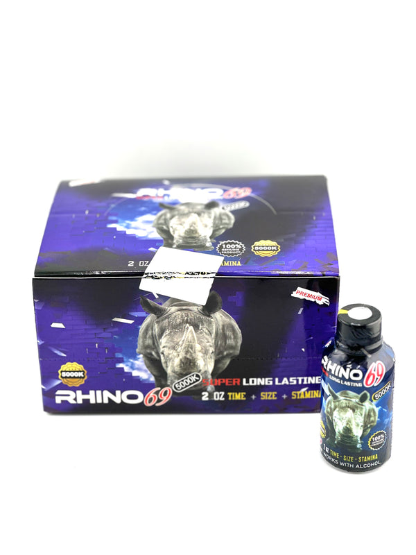 Rhino 69 5000k Liquid Shots For Man 12ct - Premium  from H&S WHOLESALE - Just $24! Shop now at H&S WHOLESALE