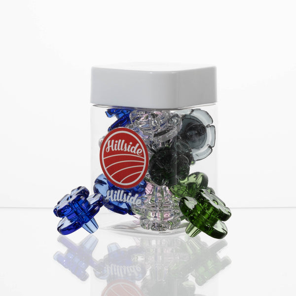 Hillside Gear Glass Carb Cap 12ct Jar CCG-024 - Premium  from H&S WHOLESALE - Just $35! Shop now at H&S WHOLESALE