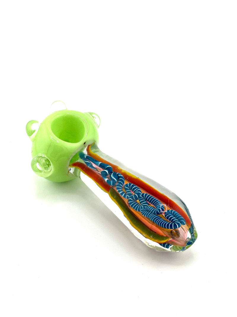 Assorted colors Design Glass Hand Pipe 1 ct