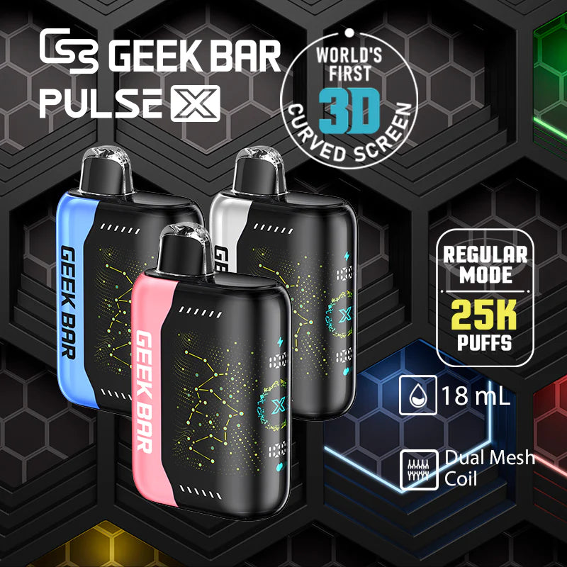 Geek Bar Pulse X Edition 5% Nicotine 25,000 Puffs Disposable Vape 5ct Box - Premium  from H&S WHOLESALE - Just $55! Shop now at H&S WHOLESALE