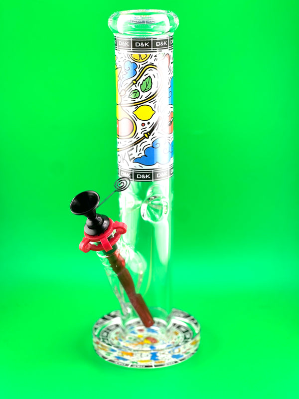 12’’ D&K Mix Character Straight Tube Water Pipe - Premium  from H&S WHOLESALE - Just $34! Shop now at H&S WHOLESALE