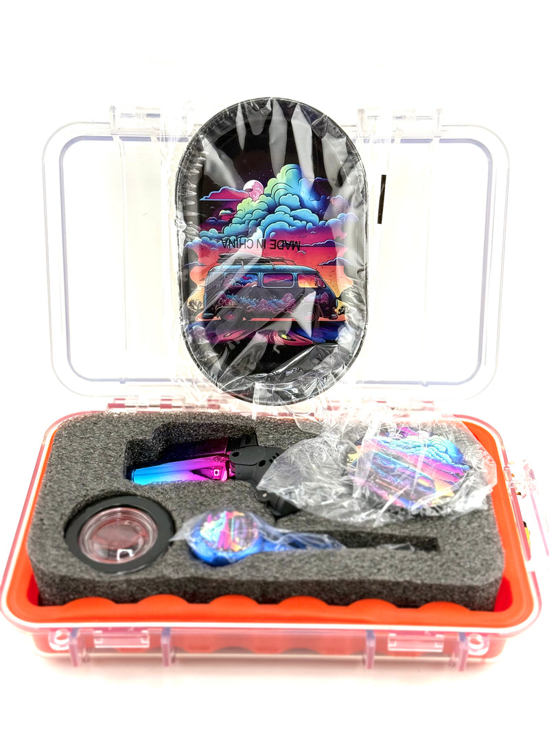 Metal Pipe + Mini Torch Lighter Smoking Set (Travel Case) 6pc 1ct Case - Premium  from H&S WHOLESALE - Just $18! Shop now at H&S WHOLESALE