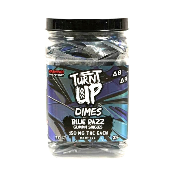 Turnt Up Keep It100 Dimes THC 75ct Jar Gummies - Premium  from H&S WHOLESALE - Just $140! Shop now at H&S WHOLESALE