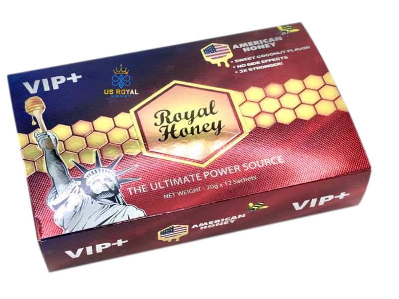 Royal Honey VIP+ America Honey 12ct Sachets Box - Premium  from H&S WHOLESALE - Just $5.50! Shop now at H&S WHOLESALE