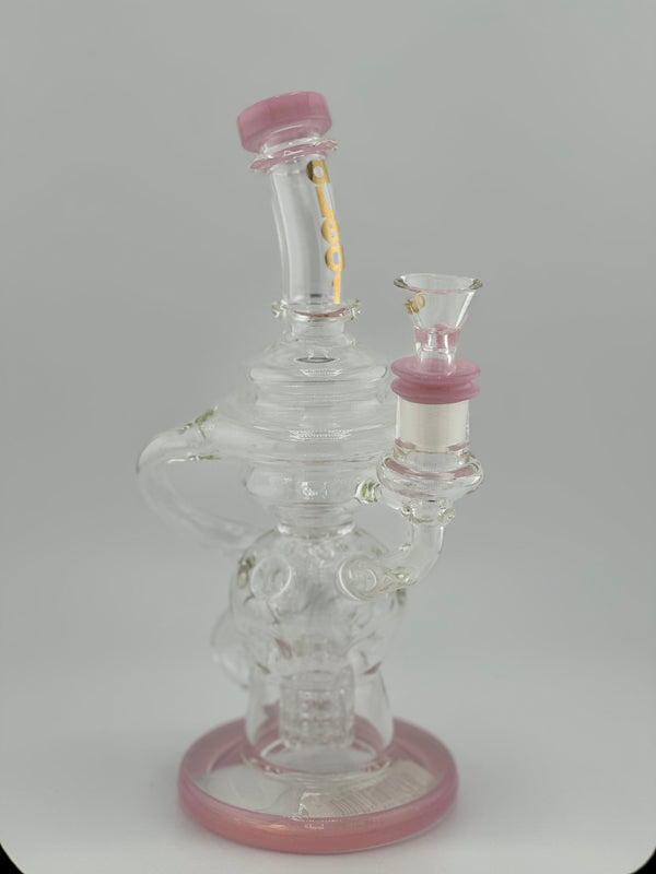 ALeaf® 9’’ The Orbit Recycler Glass Pipe Mix Colors 1ct #AL6129