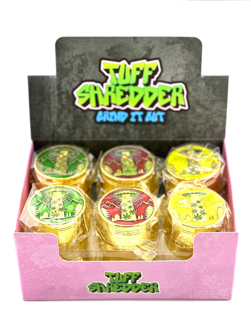 Tuff Shredder Grinder 4pc UFO 🛸 420 Leaf 12ct Box