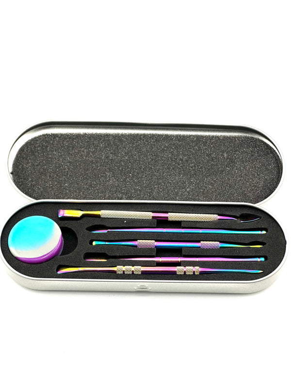 ALeaf Dabber Dab Kit with Silicone Wax Container Rainbow 1ct - Premium  from H&S WHOLESALE - Just $10! Shop now at H&S WHOLESALE