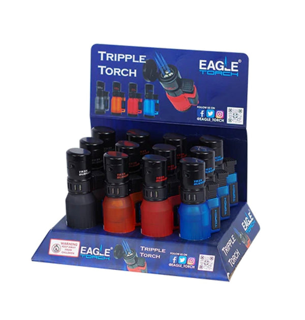 Eagle Torch Luxury Tripple Torch Lighter 12ct Display #PTT100 - Premium  from H&S WHOLESALE - Just $58! Shop now at H&S WHOLESALE