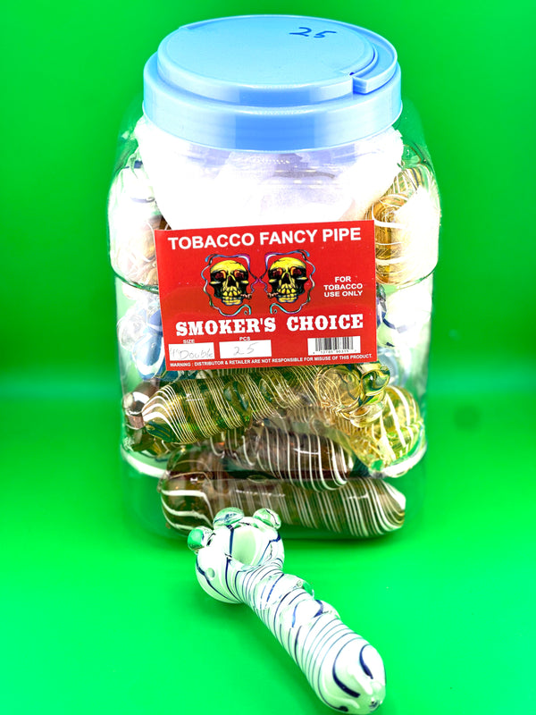 Assorted Fancy Designs Havy 4’’ Hand Pipe 25ct jar - Premium  from H&S WHOLESALE - Just $125! Shop now at H&S WHOLESALE