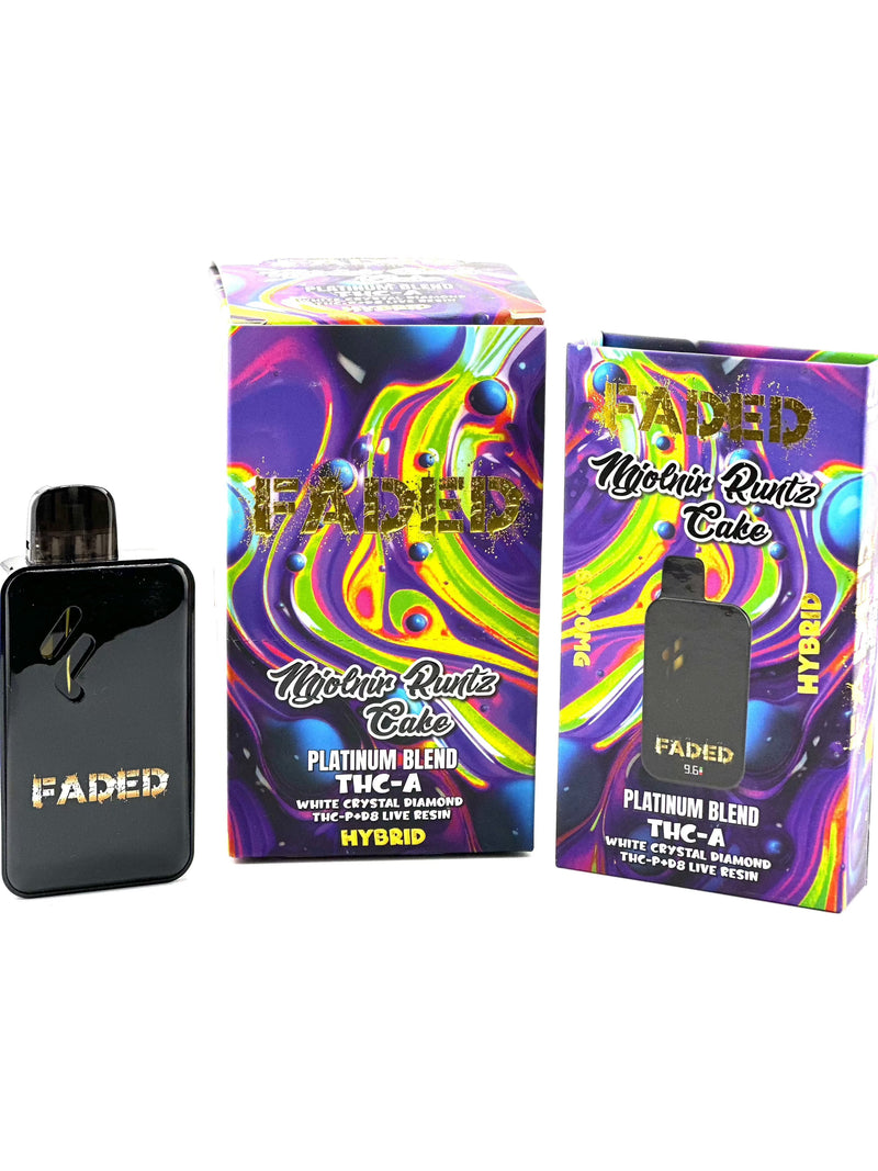 Faded Platinum Blend 8.8g THC-A+Crystal Diamond+THC-P+D8 Live Resin Disposable Vape 1ct - Premium  from H&S WHOLESALE - Just $18! Shop now at H&S WHOLESALE