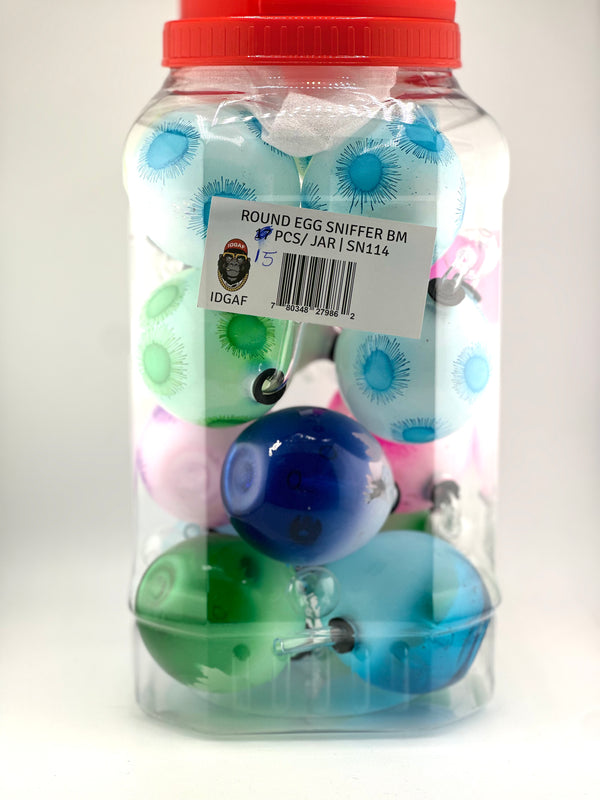 Water pipe Egg Sniffer 15ct jar - Premium  from H&S WHOLESALE - Just $80! Shop now at H&S WHOLESALE