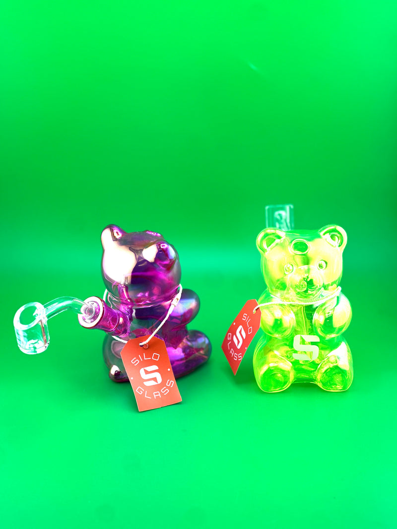 Silo Glass Gummy Bear Glass Pipe 1ct