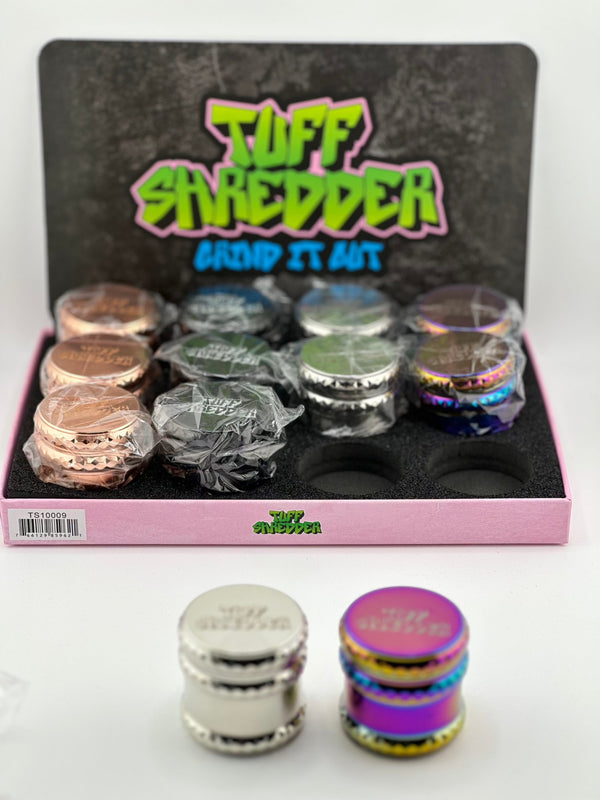 Tuff Shredder Grind It Out Mini Tobacco Grinder 4pc 12ct Display #TS10009 - Premium  from H&S WHOLESALE - Just $63! Shop now at H&S WHOLESALE