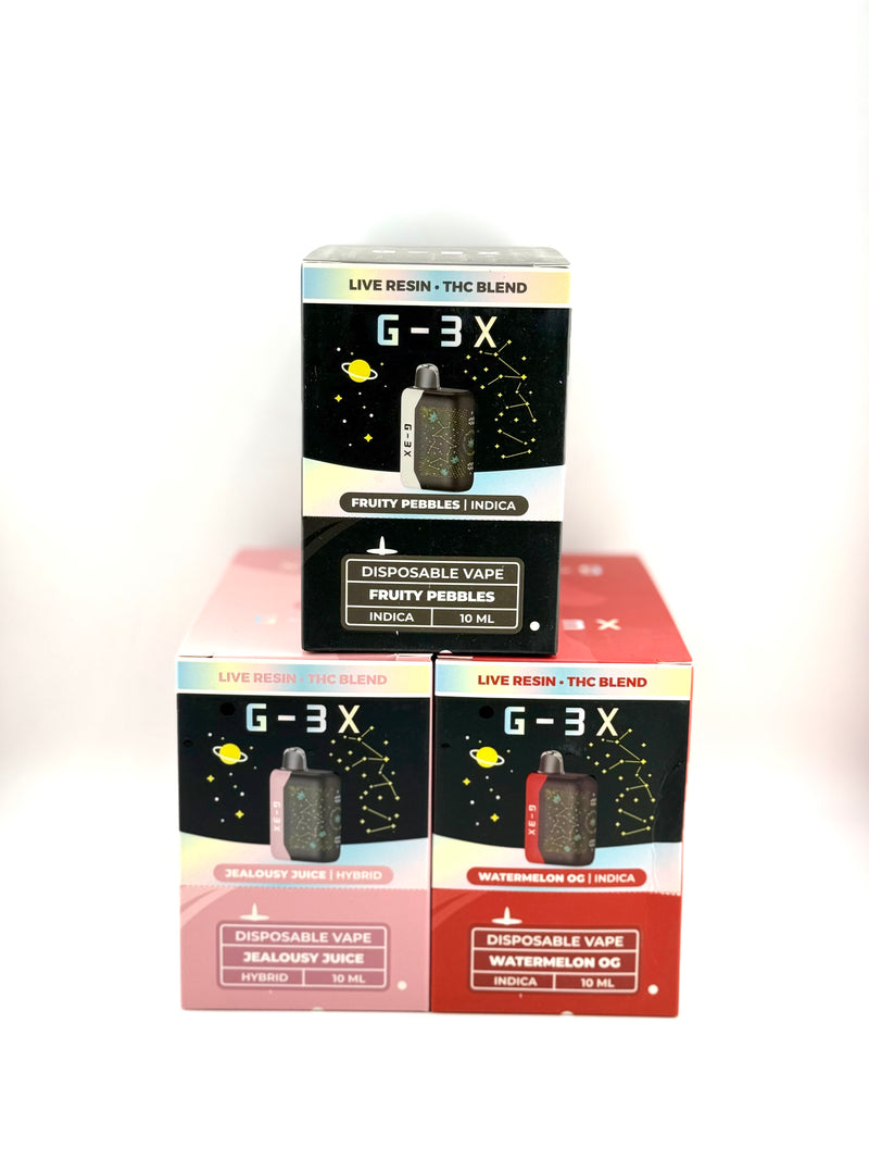 G3-X Live Resin - THC Blend 10ML 5ct Box Disposable Vape - Premium  from H&S WHOLESALE - Just $105! Shop now at H&S WHOLESALE