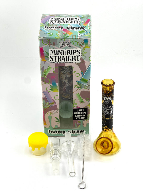 Dabtized Mini Rips 2 In 1 Hand Pipe & Honey Straw - Premium  from H&S WHOLESALE - Just $9.99! Shop now at H&S WHOLESALE