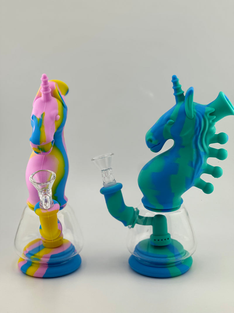 Unicorn 6’’ Glass & Silicone Water Pipe 1ct