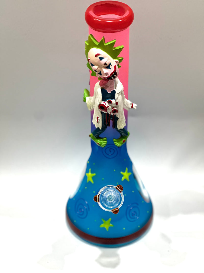 17’’ Hand Painted Calligraphy R&M Theme Glow In Dark Water Pipe 1ct - Premium  from H&S WHOLESALE - Just $45! Shop now at H&S WHOLESALE