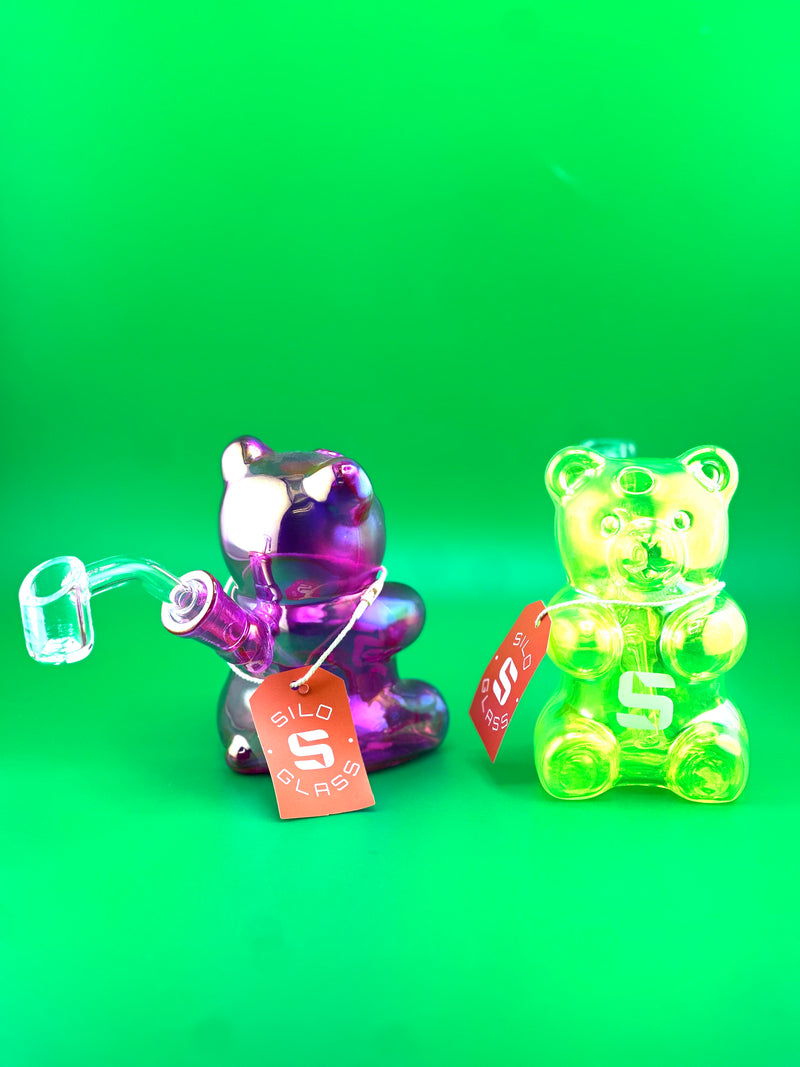 Silo Glass Gummy Bear Glass Pipe 1ct