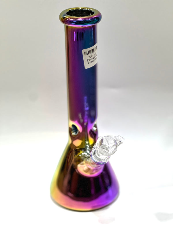10’’ Electoolated Beaker Water Pipe 1ct 2274 - Premium  from H&S WHOLESALE - Just $20! Shop now at H&S WHOLESALE