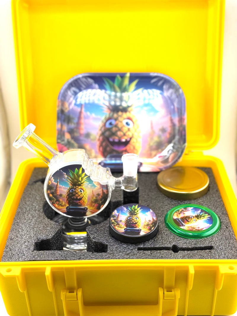 Notched Bong + Scented Candle Smoking Set (Suitcase) Mixed Design 8pcs 1ct Case - Premium  from H&S WHOLESALE - Just $25! Shop now at H&S WHOLESALE