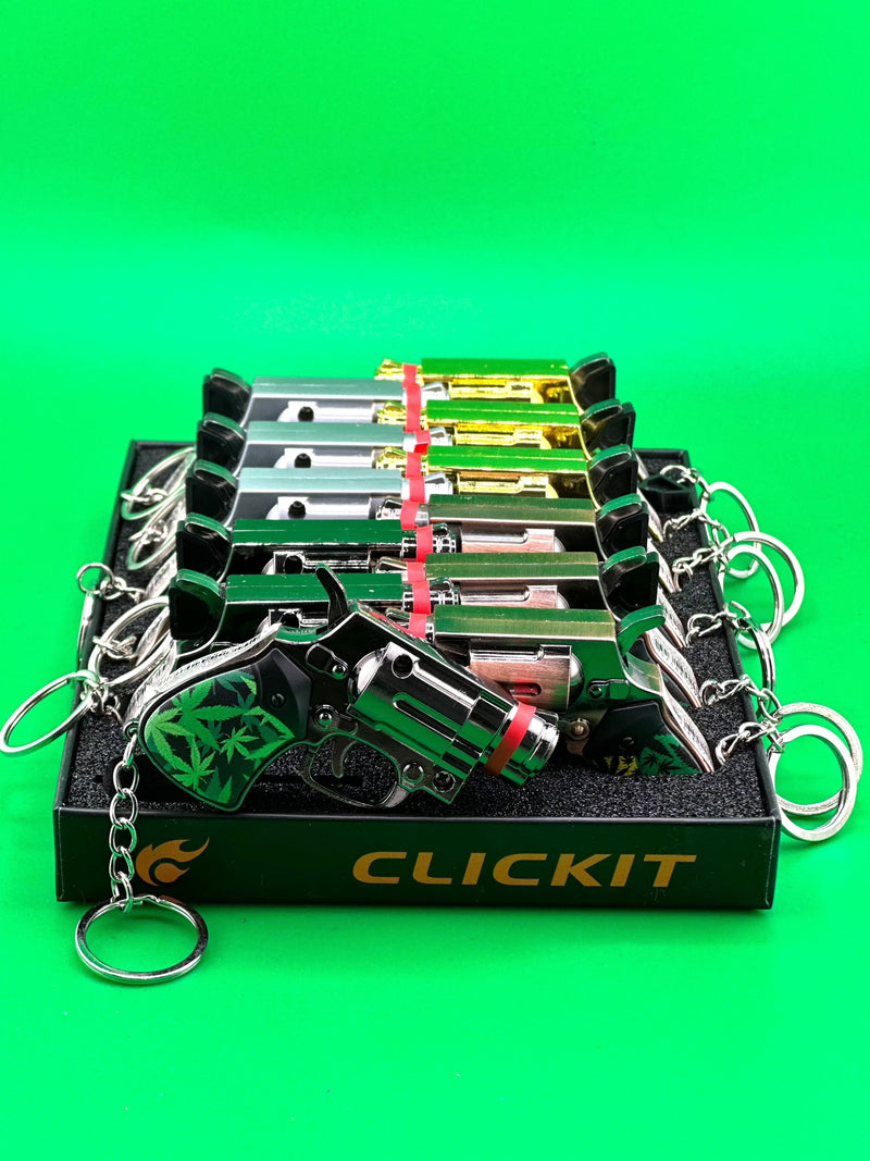 Clickit Pistol Small 24 Keychain 12ct Display