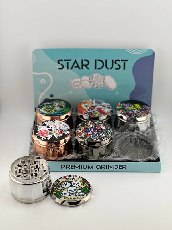 Star Dust Herb Grinder Skull 4pc 6ct Display #SD-127 - Premium  from H&S WHOLESALE - Just $49.95! Shop now at H&S WHOLESALE