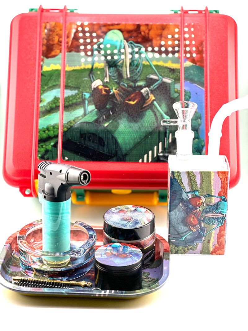 Custom Logo Smoking Accessories 10 en 1 Set with Rolling Tray & Pipe & Ashtray & Grinder & Torch Lighter 1ct ￼ - Premium  from H&S WHOLESALE - Just $35! Shop now at H&S WHOLESALE