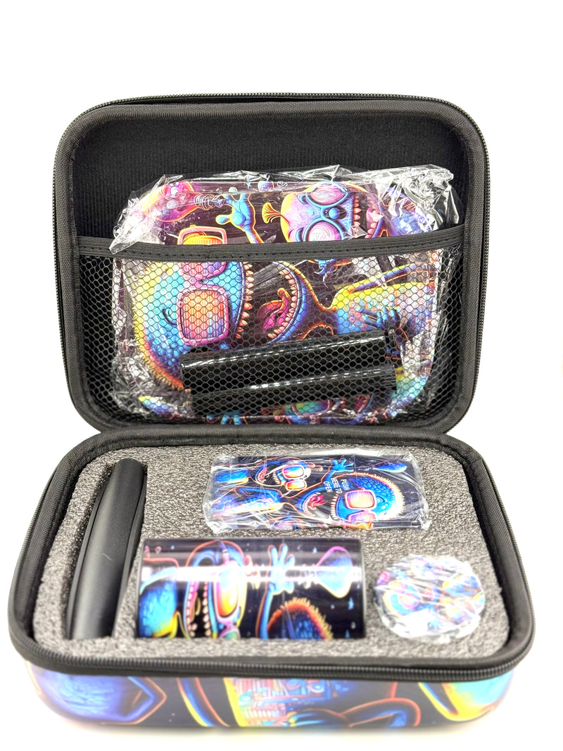 Cigarette Case + Roller Smoking Set 7pc 1ct Bag (EVA Bag) - Premium  from H&S WHOLESALE - Just $17! Shop now at H&S WHOLESALE