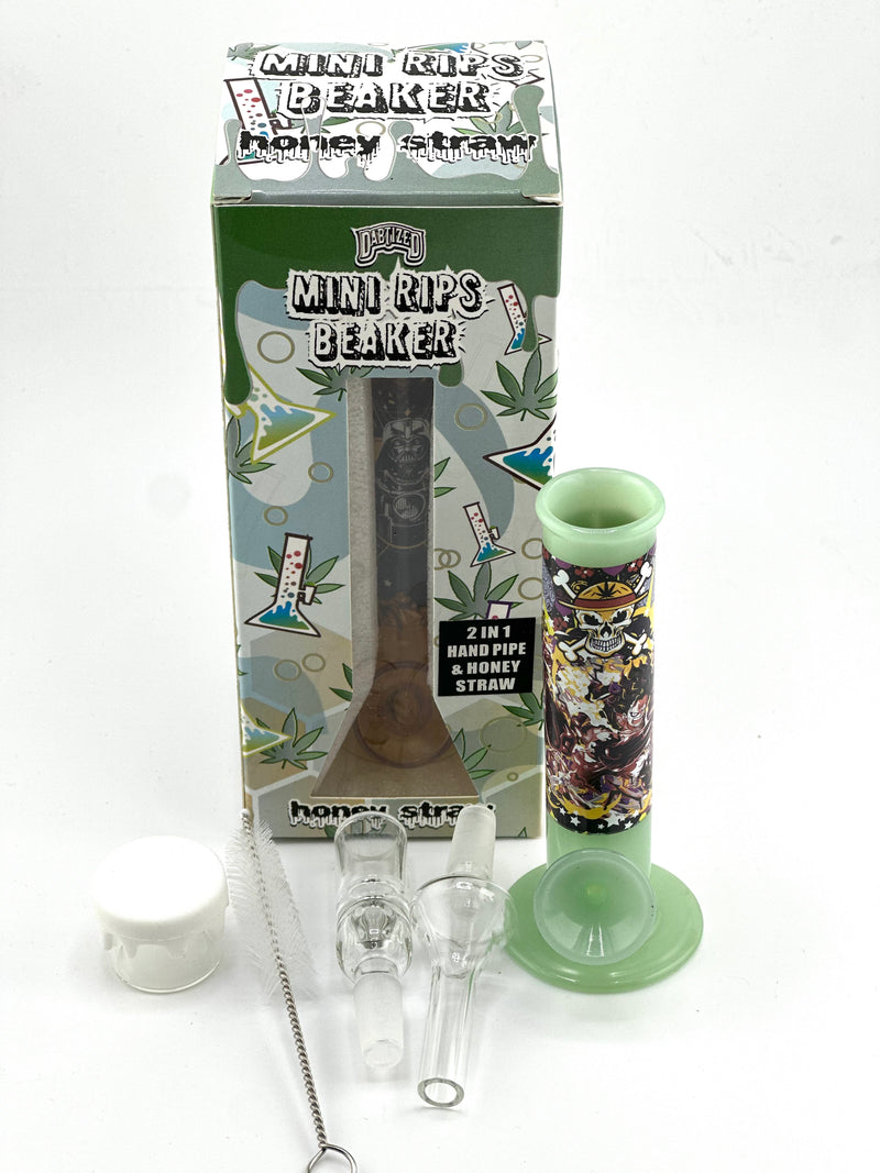 Dabtized Mini Rips 2 In 1 Hand Pipe & Honey Straw - Premium  from H&S WHOLESALE - Just $9.99! Shop now at H&S WHOLESALE