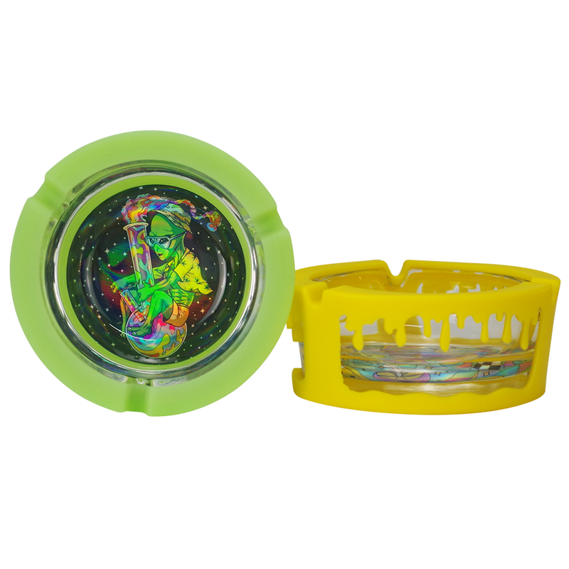 IDGAF Silicone Glass Ashtray 6ct - Premium  from H&S WHOLESALE - Just $24! Shop now at H&S WHOLESALE