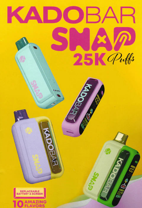 Kado Bar Snap 5% 25k Puffs Kit Disposable 5ct - Premium  from H&S WHOLESALE - Just $47.50! Shop now at H&S WHOLESALE