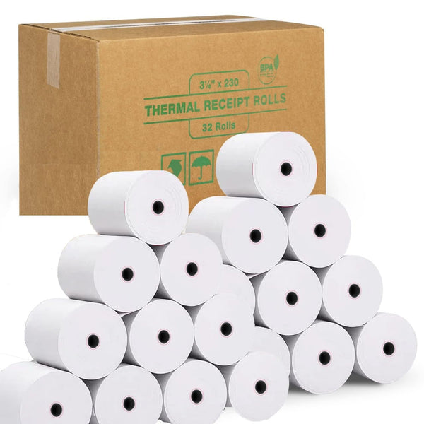 Thermal Receipt Paper Rolls ME318230 48 GSM Paper 3 1/8 230FT 50ct Rolls Per Case - Premium  from H&S WHOLESALE - Just $49.50! Shop now at H&S WHOLESALE