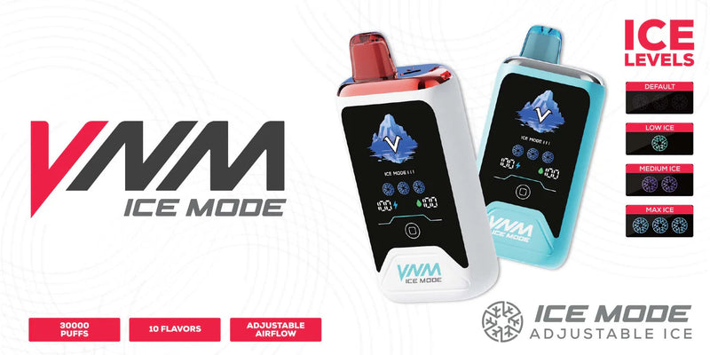 VNM Ice Mode 30,000 Puffs With Touch To Adjust Ice Mode 5ct Box - Premium  from H&S WHOLESALE - Just $50! Shop now at H&S WHOLESALE