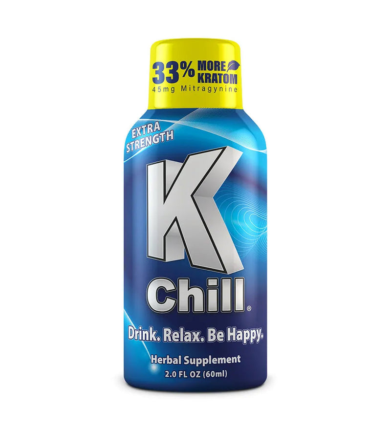 K-Chill Blue 2oz Kratom Shot 12ct Box - Premium  from H&S WHOLESALE - Just $40! Shop now at H&S WHOLESALE