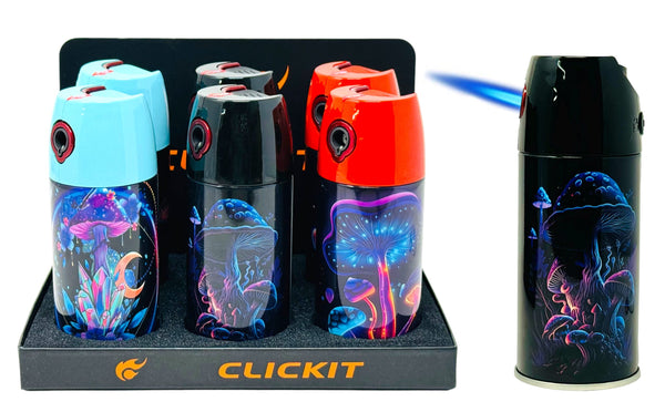 Clickit Design Spraycan Torch Lighter 6ct Display GT-025 - Premium  from H&S WHOLESALE - Just $60! Shop now at H&S WHOLESALE