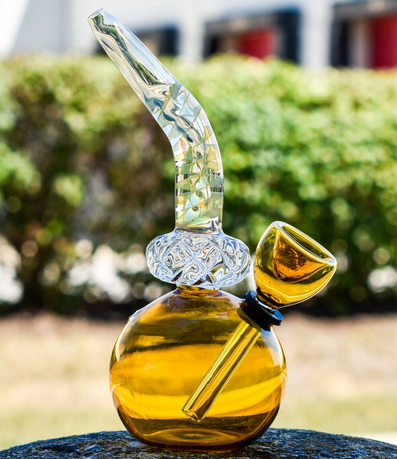 6’’ Spiral Tilted Fumed Mini Bong Bubble Glass Pipe 1ct - Premium  from H&S WHOLESALE - Just $5.99! Shop now at H&S WHOLESALE