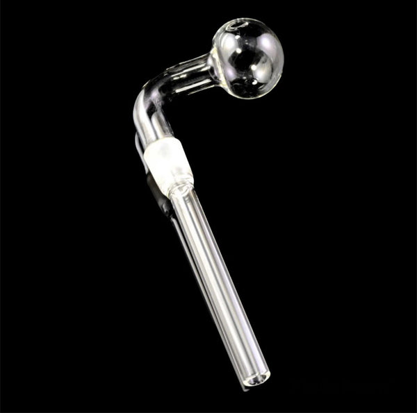 4” 14-14mm L-Shape G\G Oil Burner Downstem 2ct - Premium  from H&S WHOLESALE - Just $3! Shop now at H&S WHOLESALE