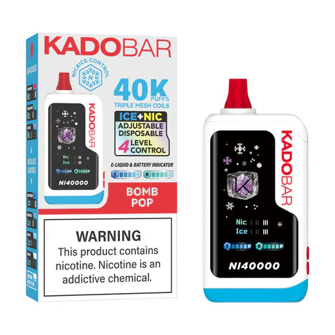 Kado Bar NI40,000 Puffs Smart Screen Ice+Nic Disposable Vape 5ct Box - Premium  from H&S WHOLESALE - Just $55! Shop now at H&S WHOLESALE