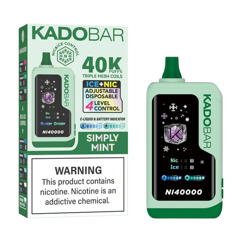 Kado Bar NI40,000 Puffs Smart Screen Ice+Nic Disposable Vape 5ct Box - Premium  from H&S WHOLESALE - Just $55! Shop now at H&S WHOLESALE