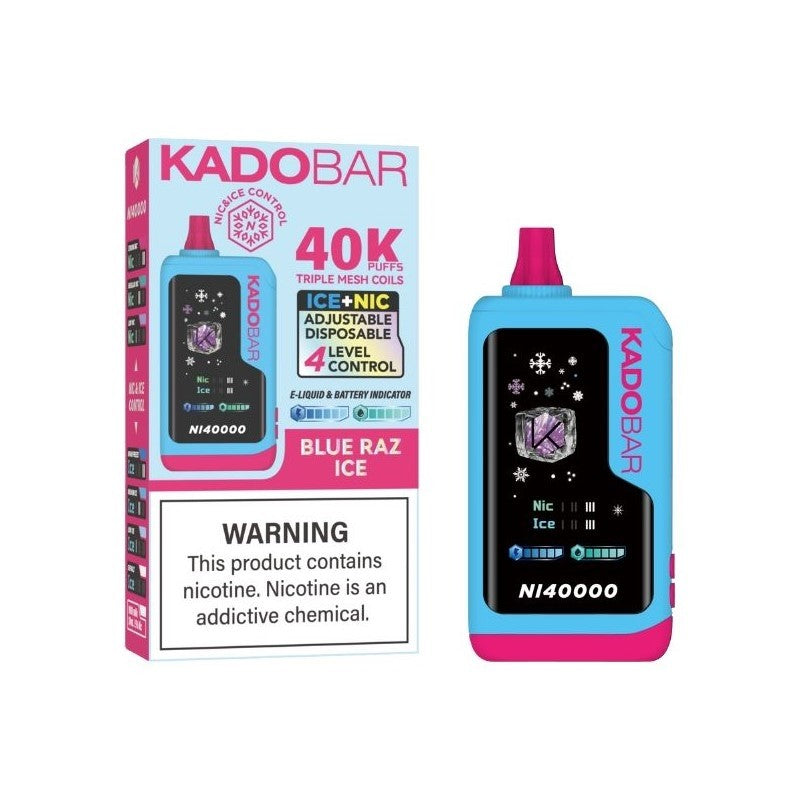 Kado Bar NI40,000 Puffs Smart Screen Ice+Nic Disposable Vape 5ct Box - Premium  from H&S WHOLESALE - Just $55! Shop now at H&S WHOLESALE