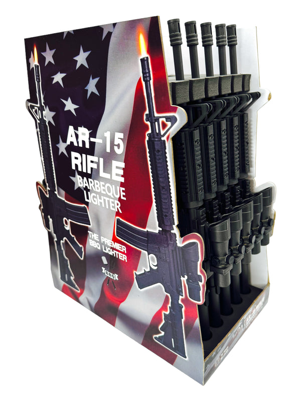 AR-15 Rifle BBQ Gun Lighter 12ct Display #L-500-A - Premium  from H&S WHOLESALE - Just $90! Shop now at H&S WHOLESALE