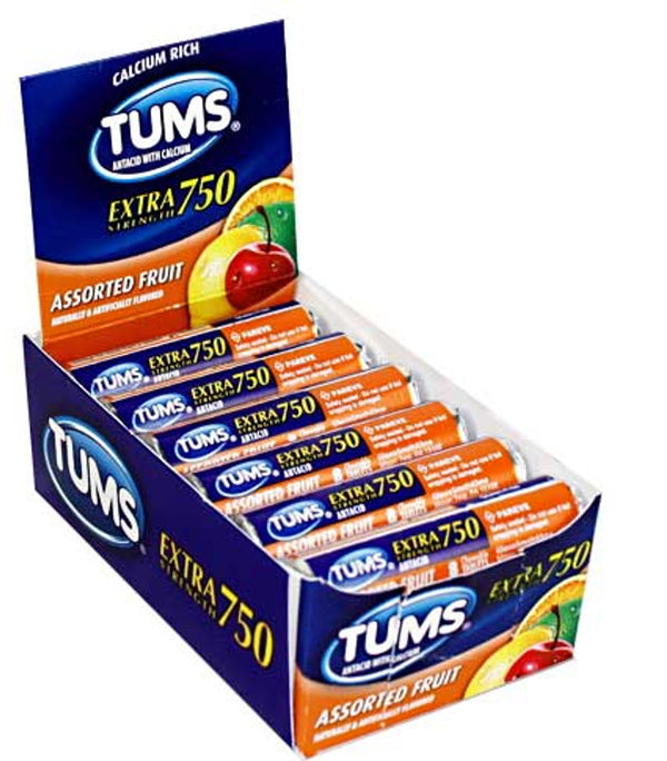 Tums 750 Extra Strength Assorted 12ct Box - Premium  from H&S WHOLESALE - Just $10! Shop now at H&S WHOLESALE