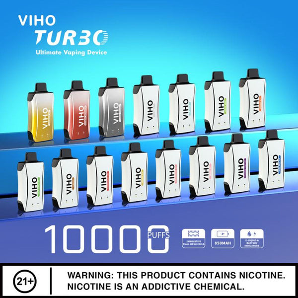 VIHO Turbo 10K Puffs 5% Nic 5ct Display Disposable Vape - Premium  from H&S WHOLESALE - Just $50! Shop now at H&S WHOLESALE