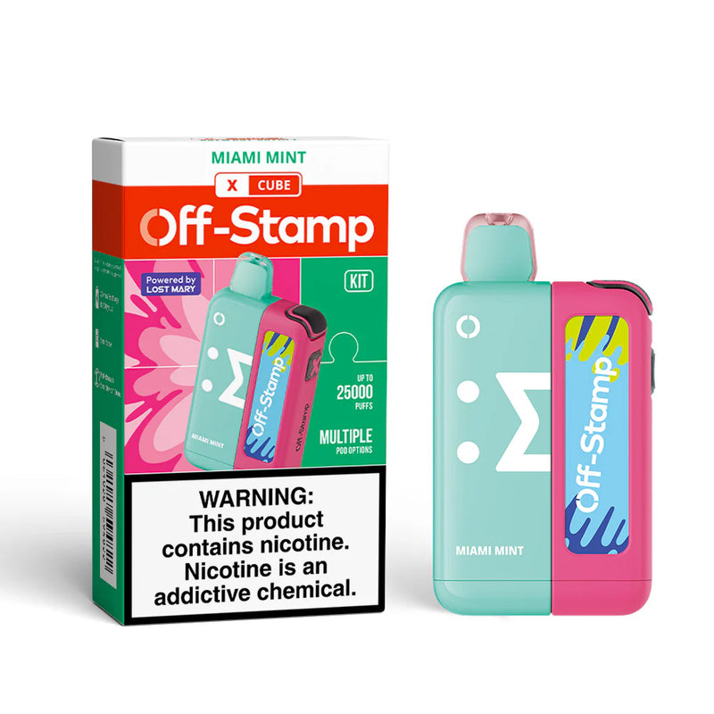 Off-Stamp X-Cube Disposable Kit 25,000 Puffs 50mg 18ml 5ct Box - Premium  from H&S WHOLESALE - Just $52.50! Shop now at H&S WHOLESALE