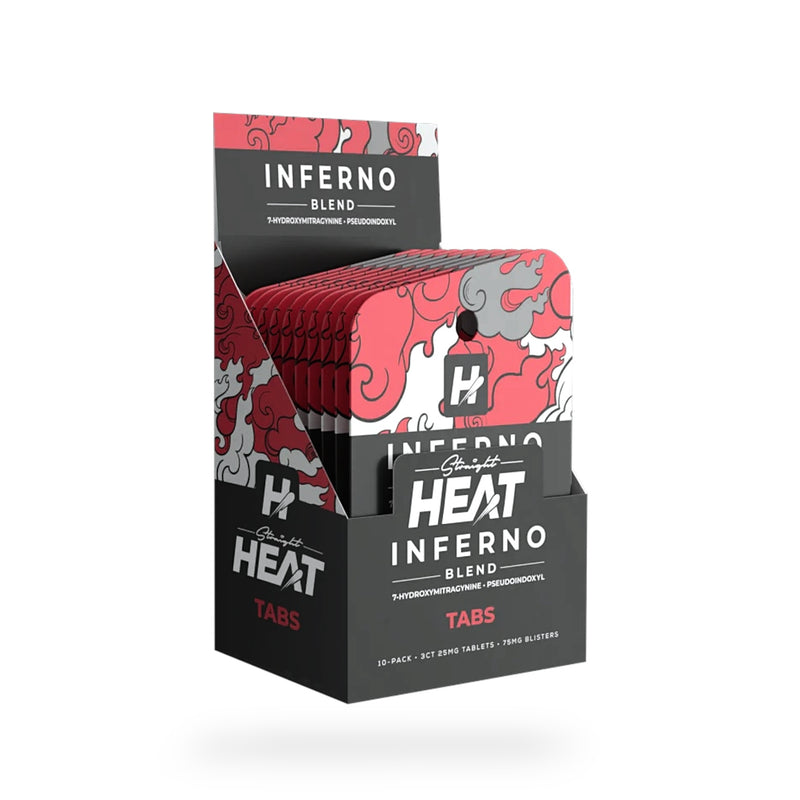 Straight Heat inferno Blend Tabs 7 Hydroxymitragynine + Pseudoindoxy 25mg - Premium  from H&S WHOLESALE - Just $95! Shop now at H&S WHOLESALE