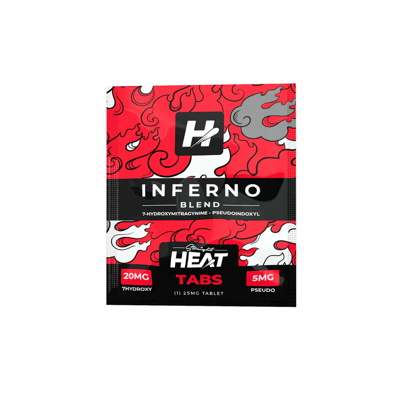 Straight Heat inferno Blend Tabs 7 Hydroxymitragynine + Pseudoindoxy 25mg - Premium  from H&S WHOLESALE - Just $95! Shop now at H&S WHOLESALE