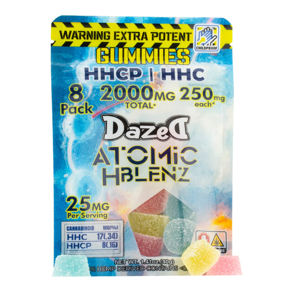 Dazed Atomic H Blenz HHCP+HHC 8 Pack 2000mg 1ct Bag Gummies - Premium  from H&S WHOLESALE - Just $10! Shop now at H&S WHOLESALE