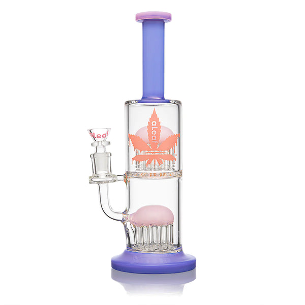 ALeaf® 11’’in Double Tree Perc Water Pipe 1ct Mix Color AL6062