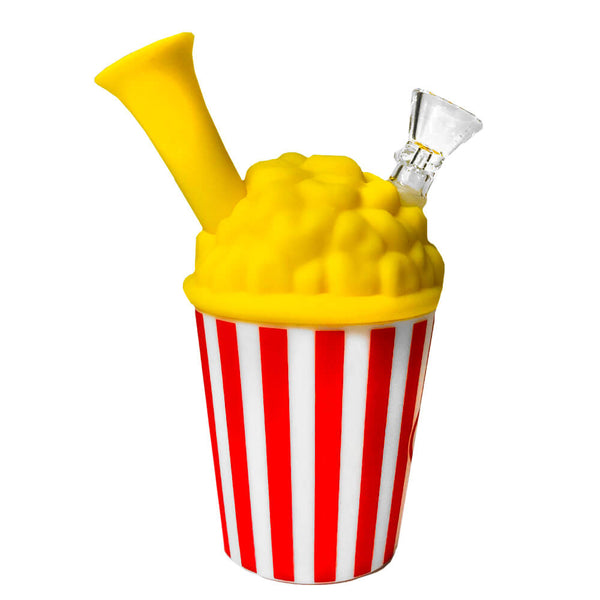 Popcorn Bucket 6’’ Silicone Water Pipe 1ct #SL5033