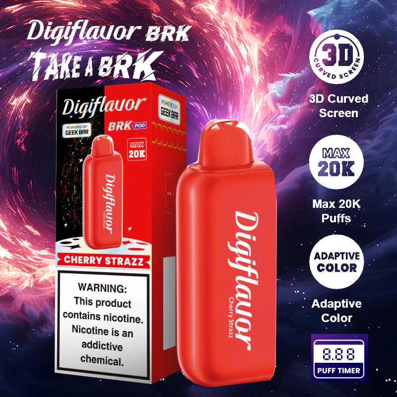 DIGIFLAVOR BRK 20,000 Puffs Pods 5ct Box - Premium  from H&S WHOLESALE - Just $40! Shop now at H&S WHOLESALE